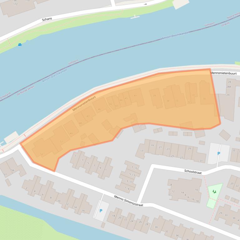 Kaart van postcodegebied 1427AZ.