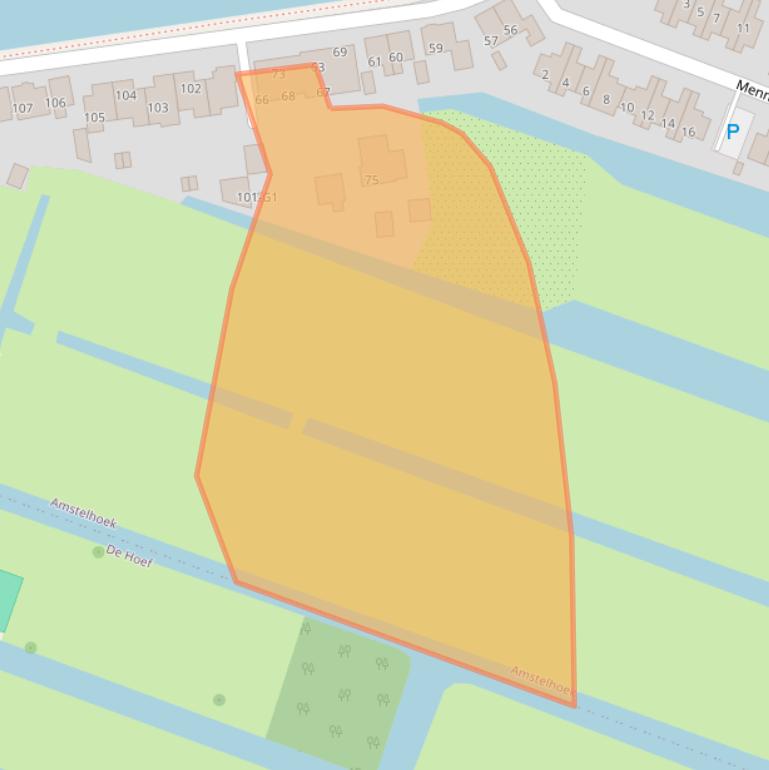 Kaart van postcodegebied 1427BB.