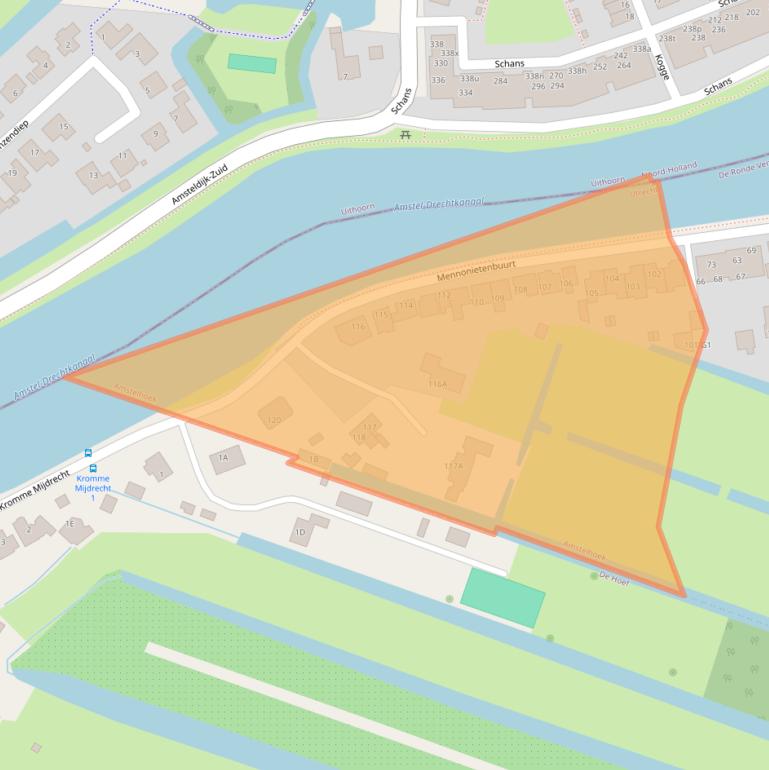 Kaart van postcodegebied 1427BC.