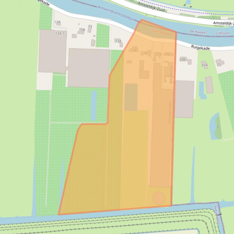 Kaart van postcodegebied 1428RW.