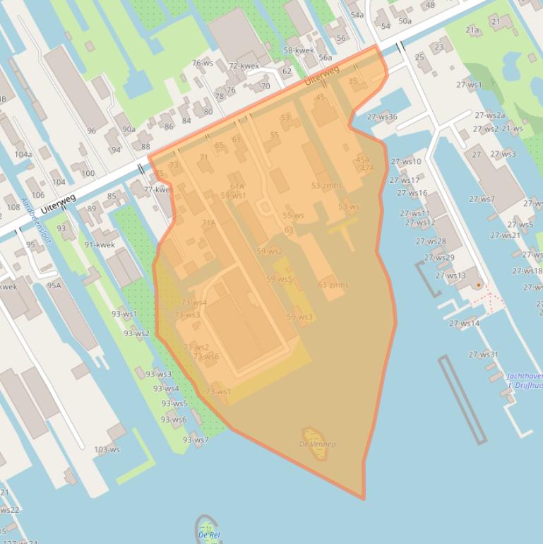 Kaart van postcodegebied 1431AB.