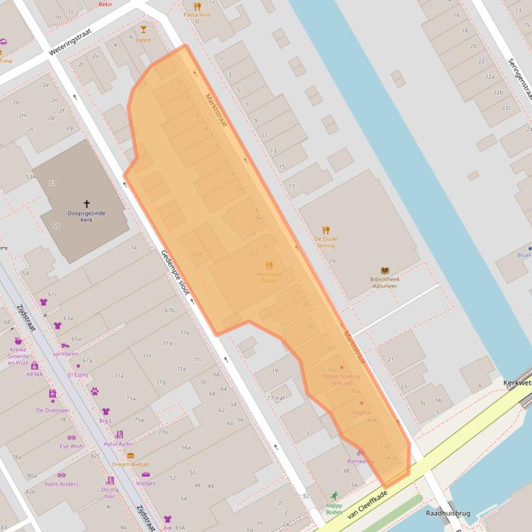 Kaart van postcodegebied 1431BE.