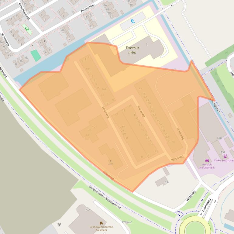 Kaart van postcodegebied 1431GZ.