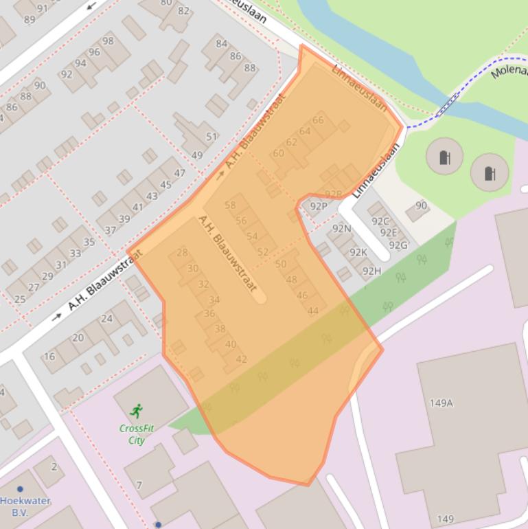 Kaart van postcodegebied 1431KX.