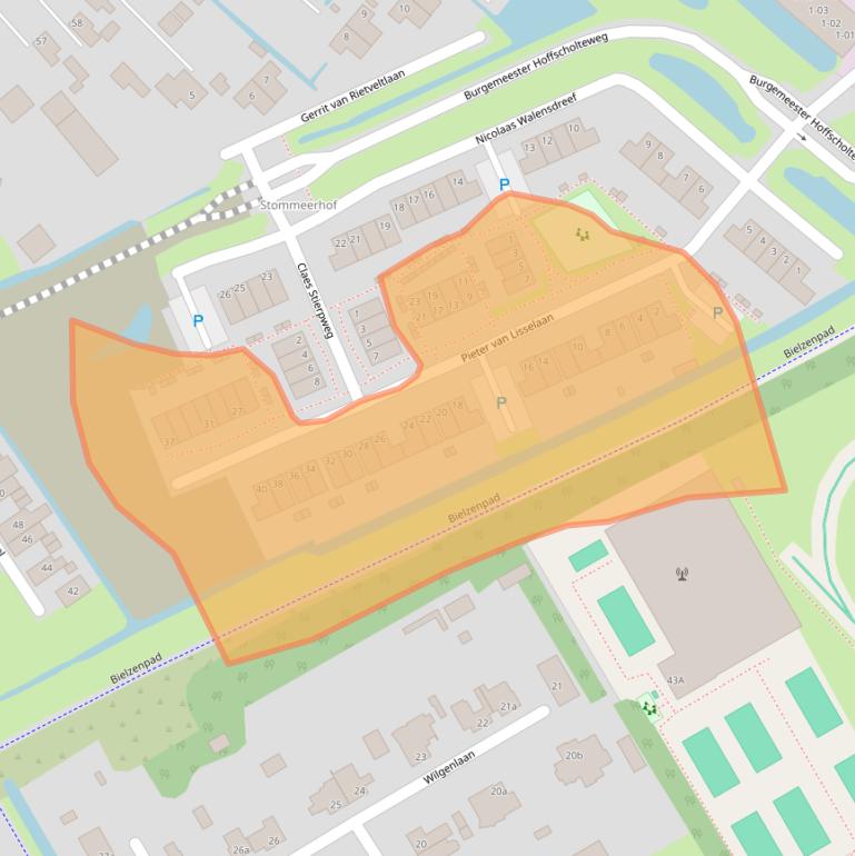 Kaart van postcodegebied 1431MM.