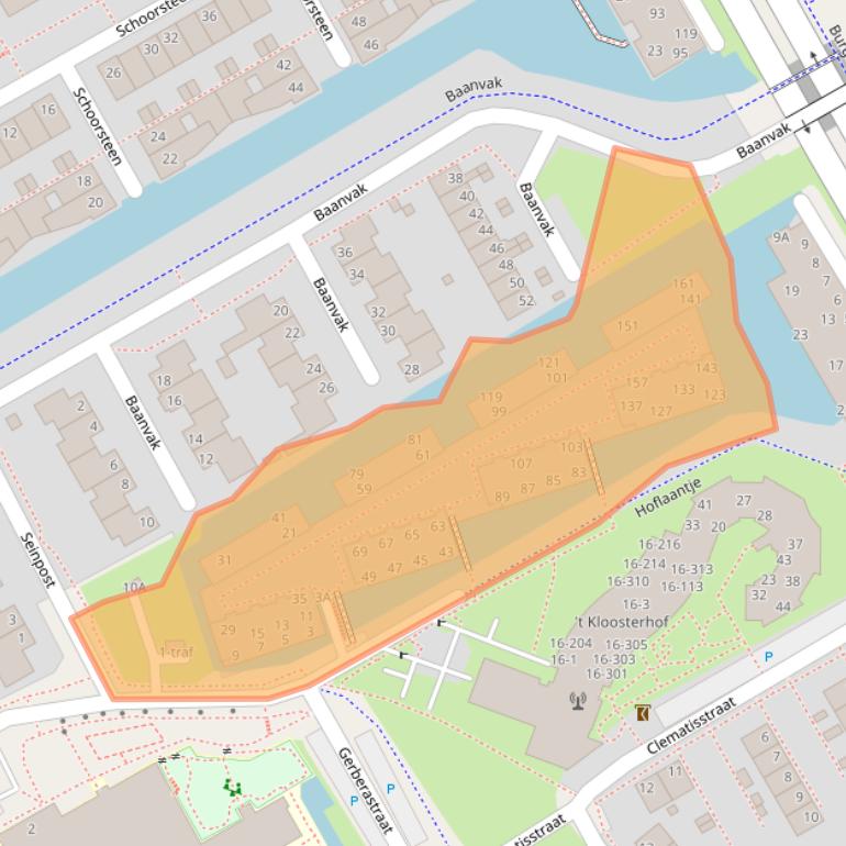 Kaart van postcodegebied 1431RA.