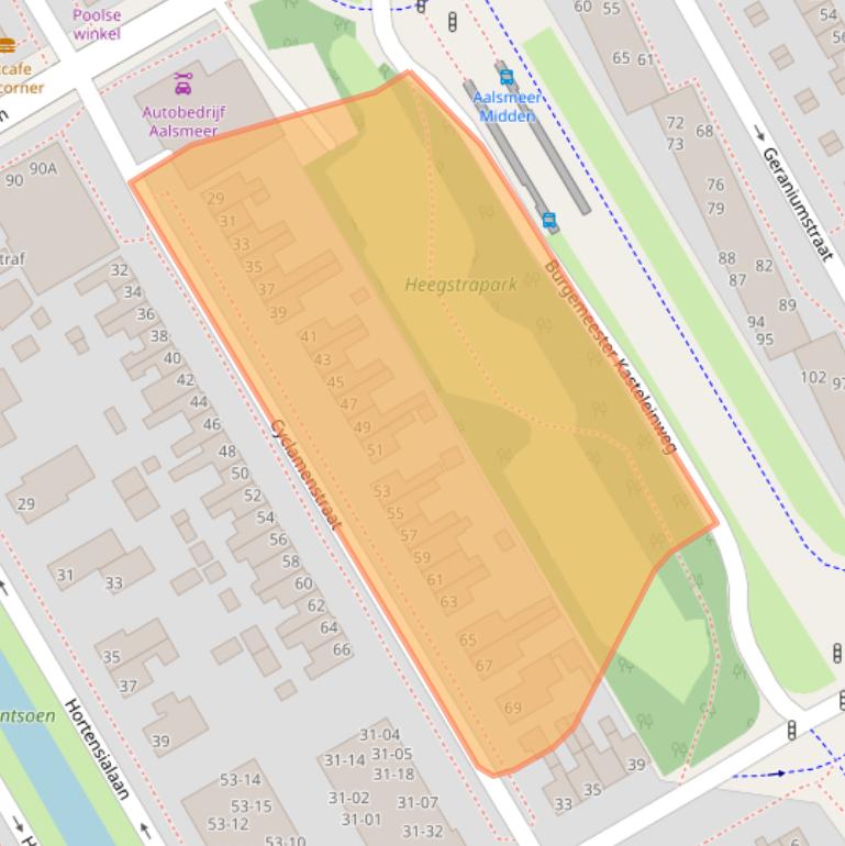 Kaart van postcodegebied 1431RZ.