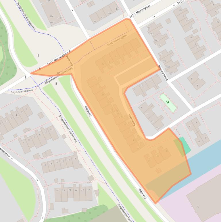 Kaart van postcodegebied 1431TX.