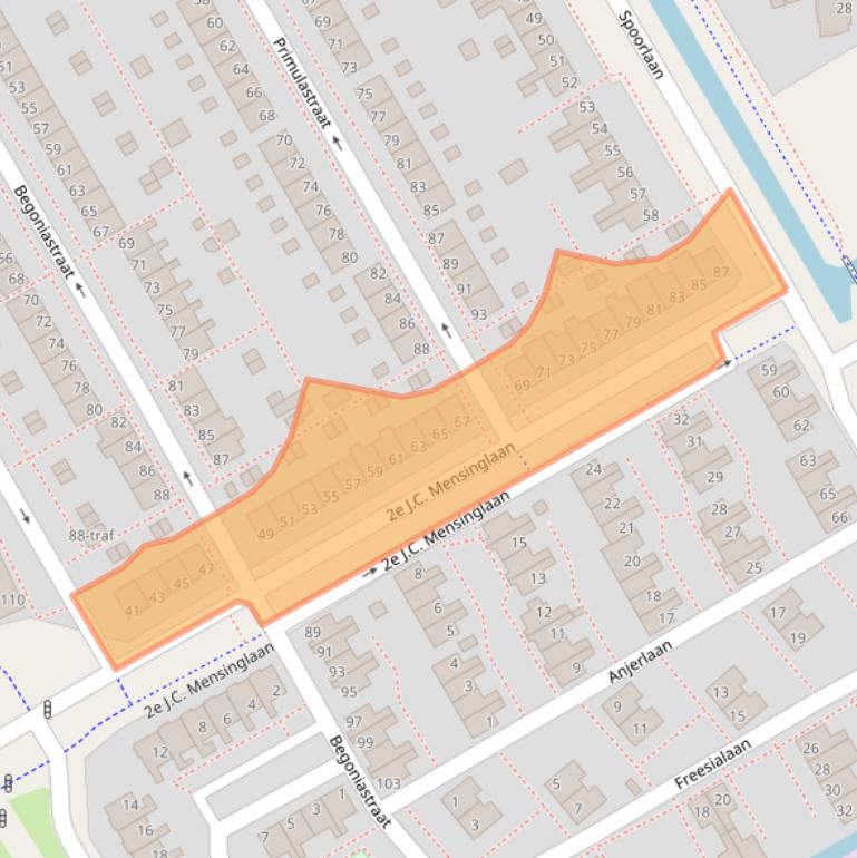 Kaart van postcodegebied 1431TZ.