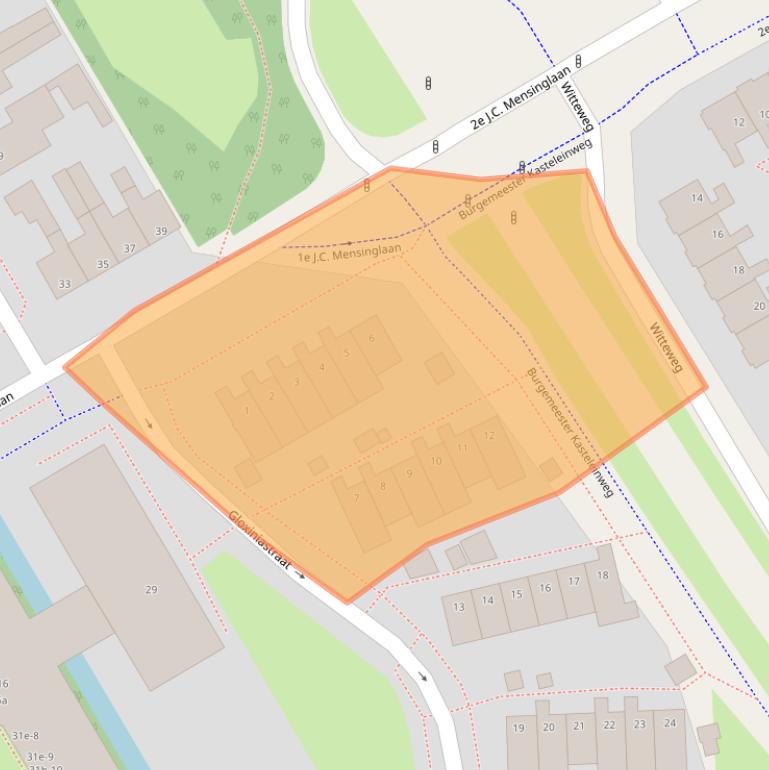 Kaart van postcodegebied 1431VE.