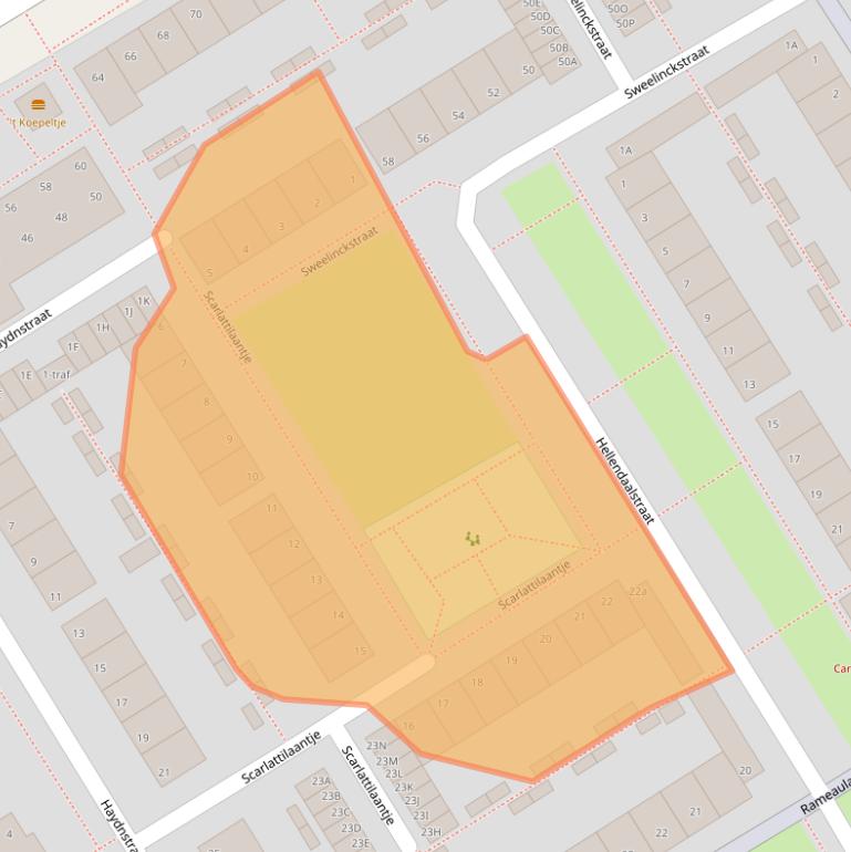 Kaart van postcodegebied 1431XV.