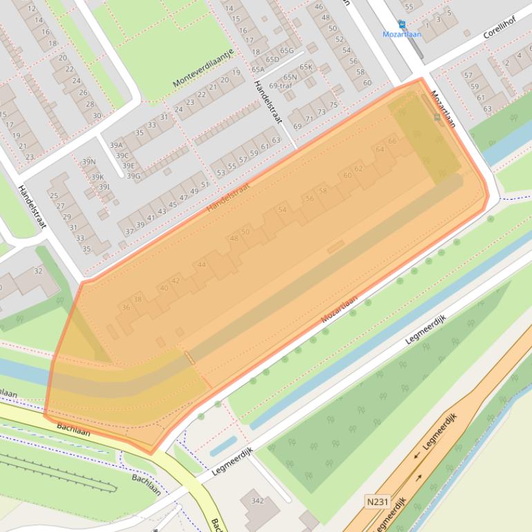 Kaart van postcodegebied 1431ZE.