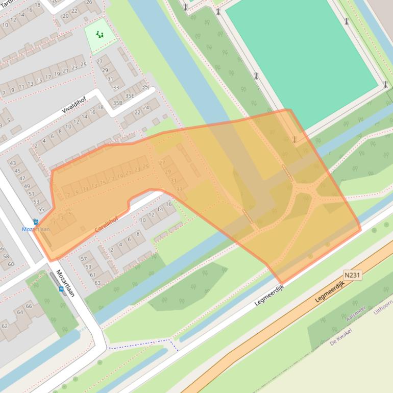 Kaart van postcodegebied 1431ZX.