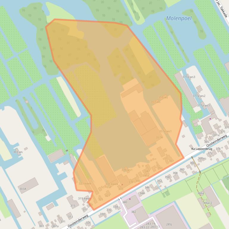 Kaart van postcodegebied 1432AX.