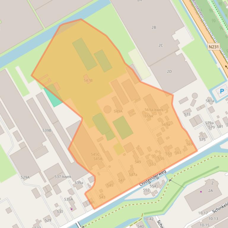 Kaart van postcodegebied 1432BL.