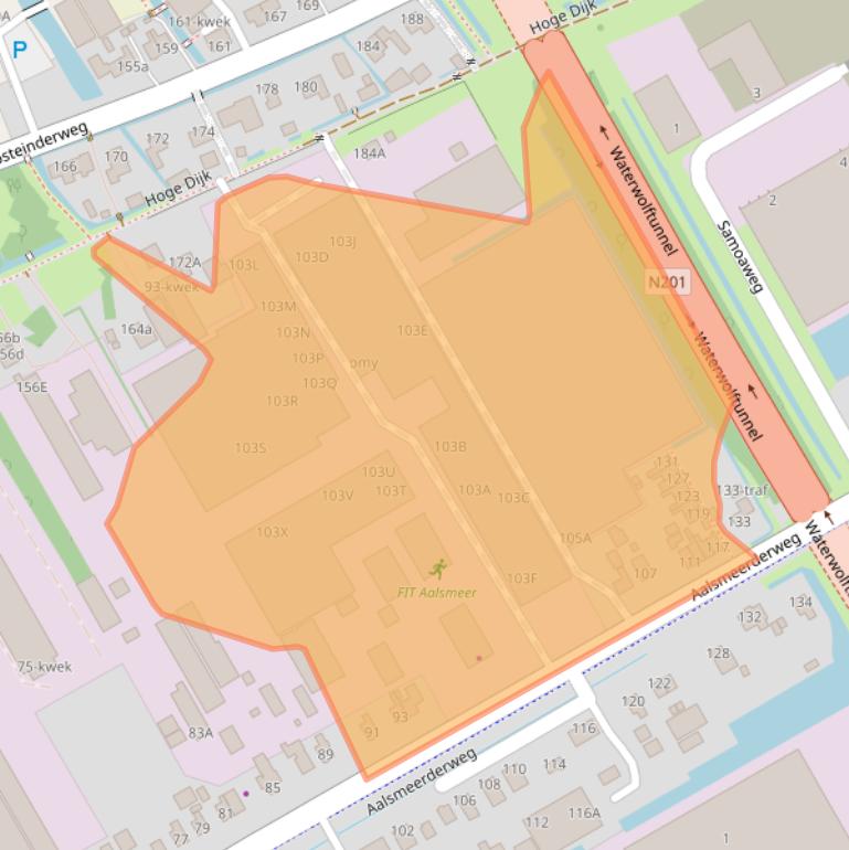 Kaart van postcodegebied 1432CJ.