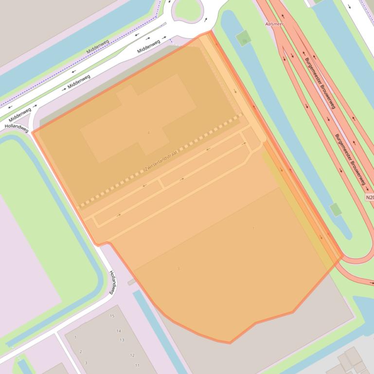 Kaart van postcodegebied 1432DC.