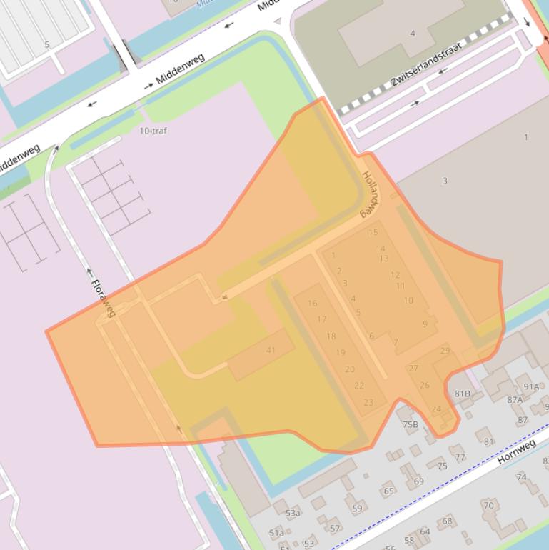 Kaart van postcodegebied 1432DD.