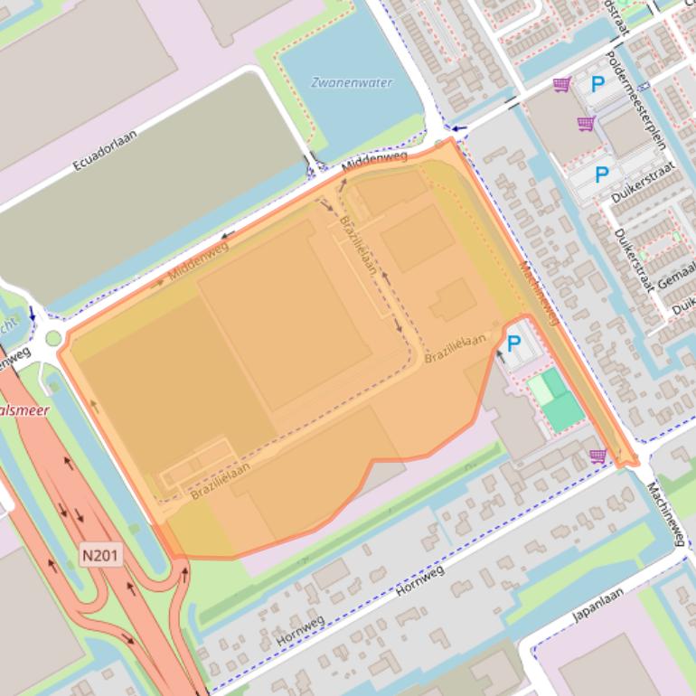 Kaart van postcodegebied 1432DG.