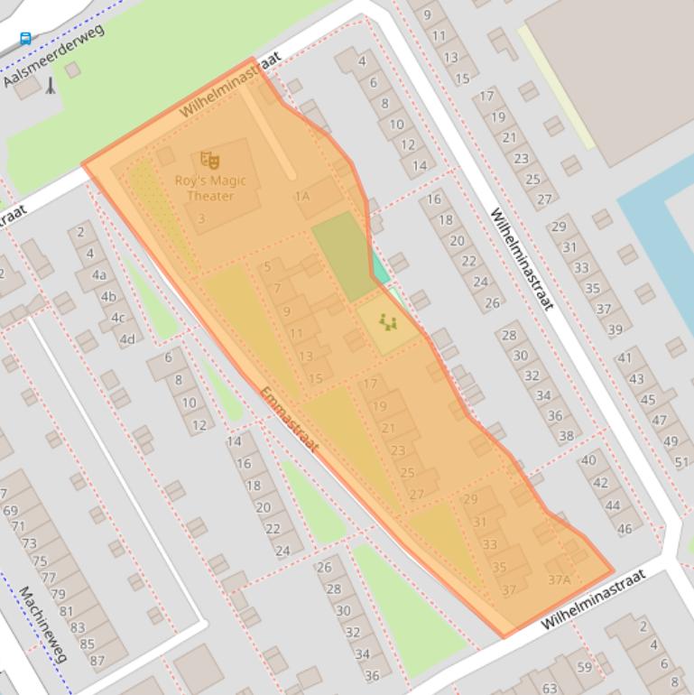 Kaart van postcodegebied 1432EW.