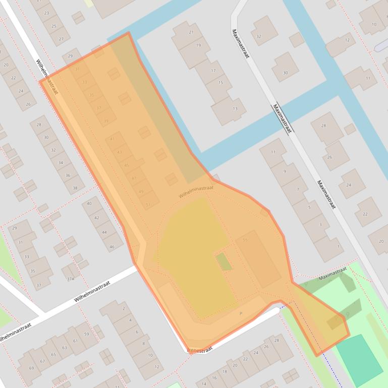 Kaart van postcodegebied 1432GB.