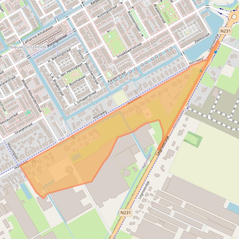 Kaart van postcodegebied 1432GT.