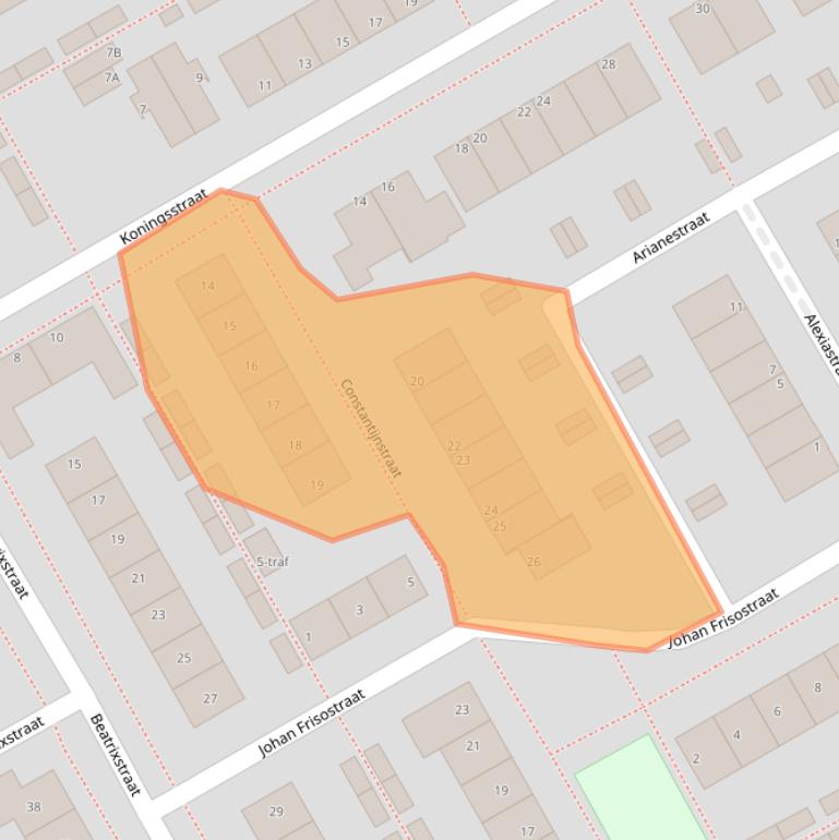 Kaart van postcodegebied 1432HJ.