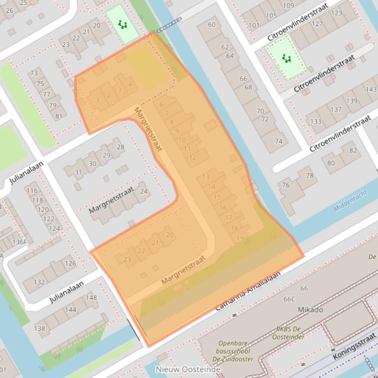 Kaart van postcodegebied 1432HR.