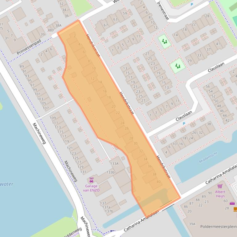 Kaart van postcodegebied 1432JK.