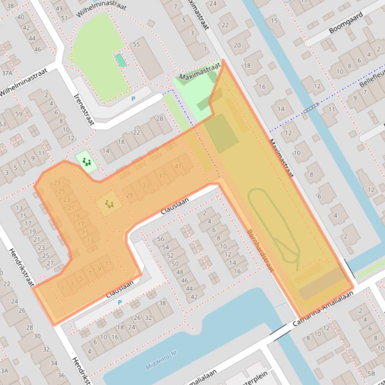 Kaart van postcodegebied 1432JL.