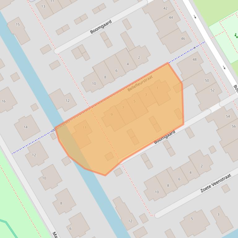 Kaart van postcodegebied 1432LJ.