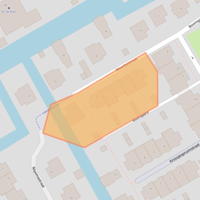 Kaart van postcodegebied 1432LR.