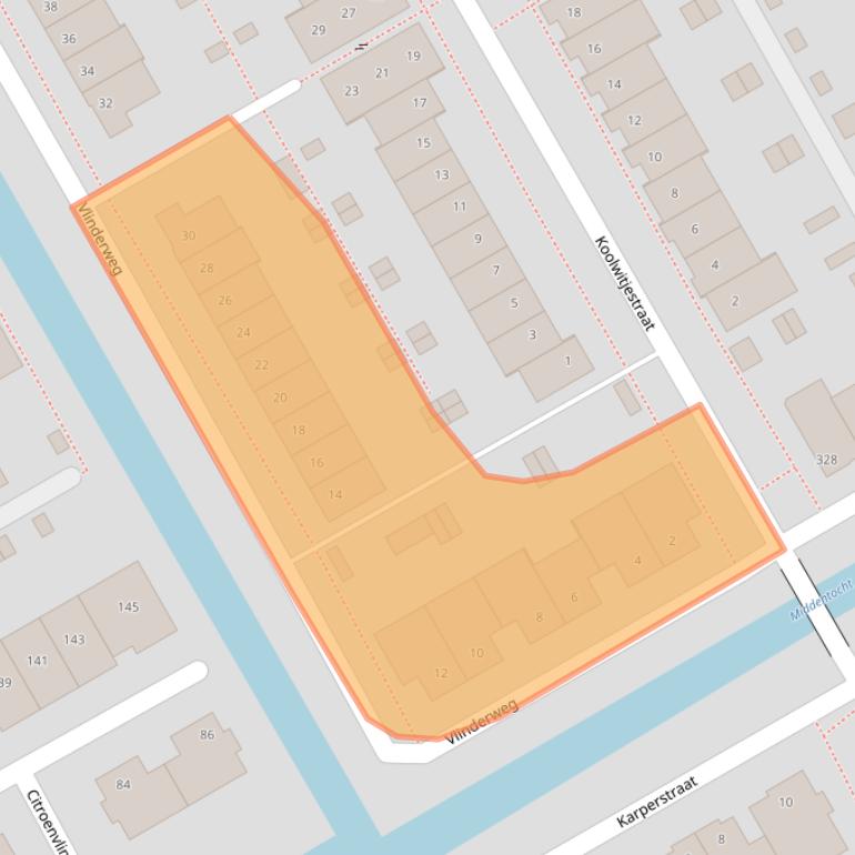 Kaart van postcodegebied 1432MH.