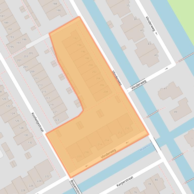 Kaart van postcodegebied 1432MV.