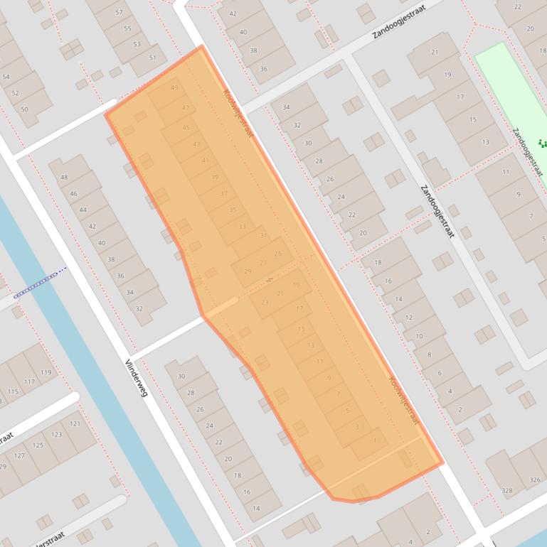 Kaart van postcodegebied 1432NM.