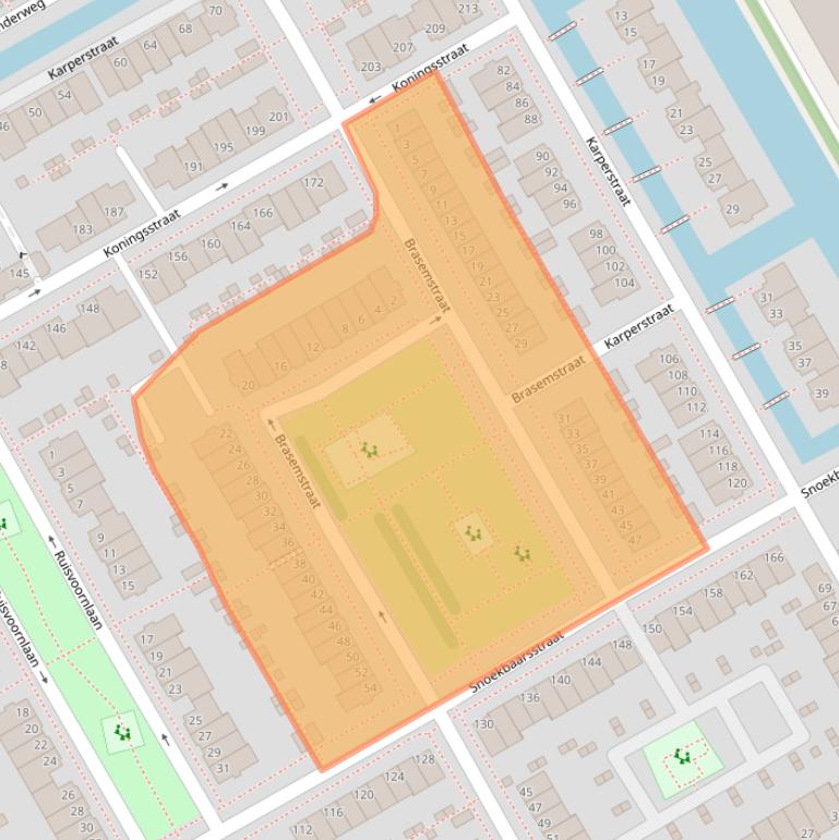 Kaart van postcodegebied 1432PJ.