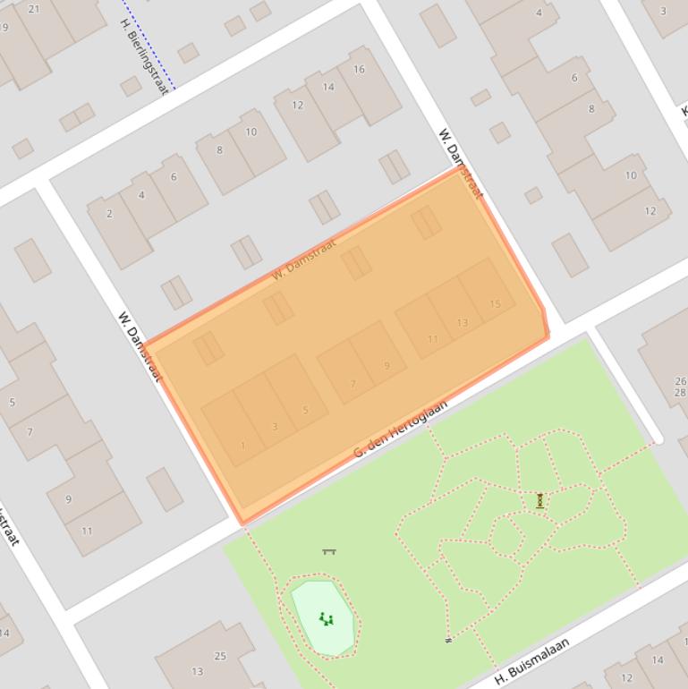 Kaart van postcodegebied 1432PV.