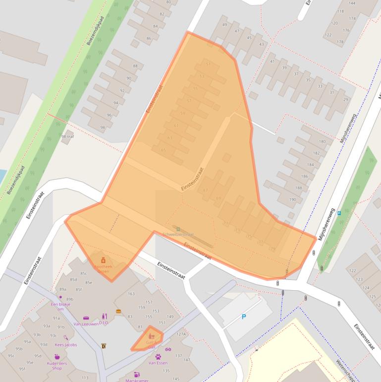 Kaart van postcodegebied 1433BD.