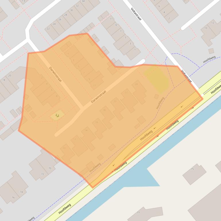 Kaart van postcodegebied 1433BV.