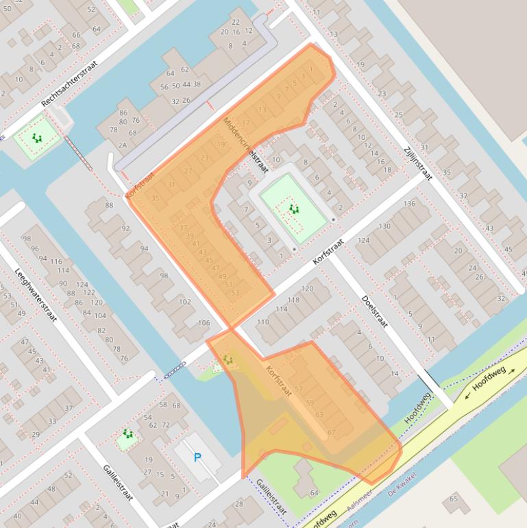 Kaart van postcodegebied 1433DE.