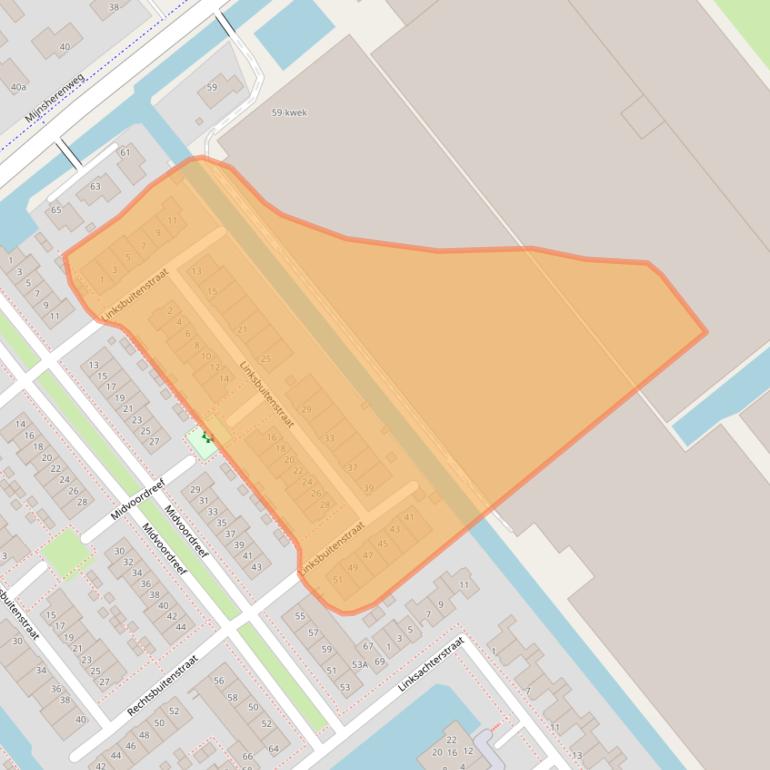 Kaart van postcodegebied 1433DR.