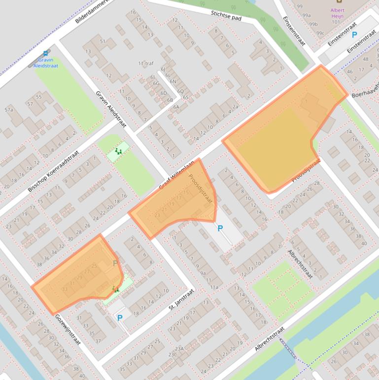 Kaart van postcodegebied 1433HL.