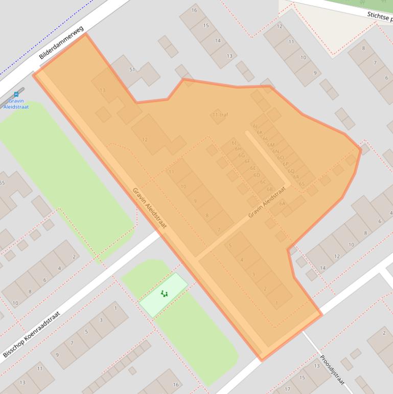 Kaart van postcodegebied 1433HP.