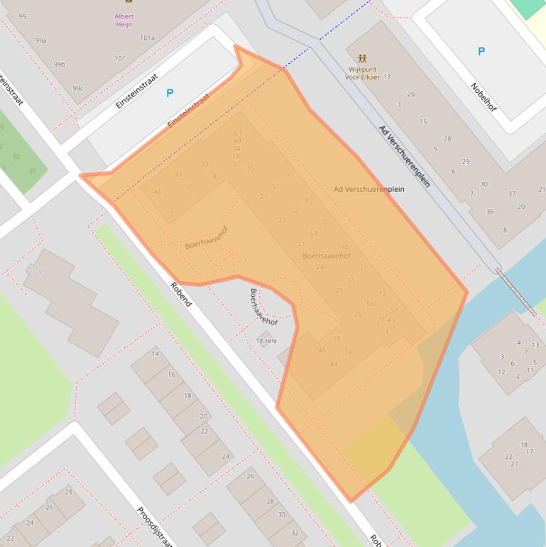 Kaart van postcodegebied 1433JJ.