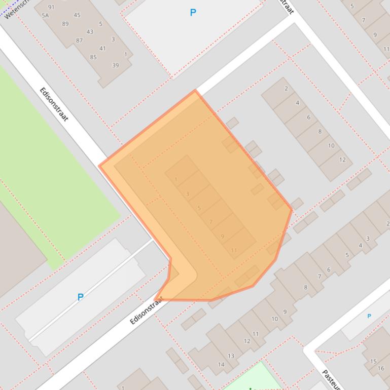 Kaart van postcodegebied 1433KE.