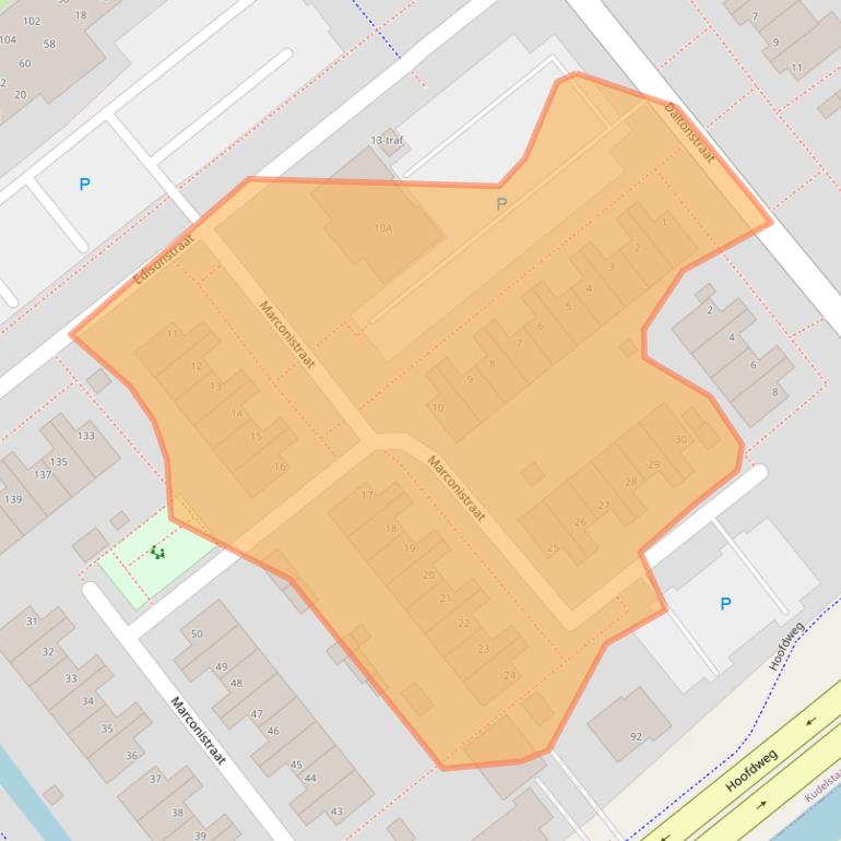 Kaart van postcodegebied 1433KK.