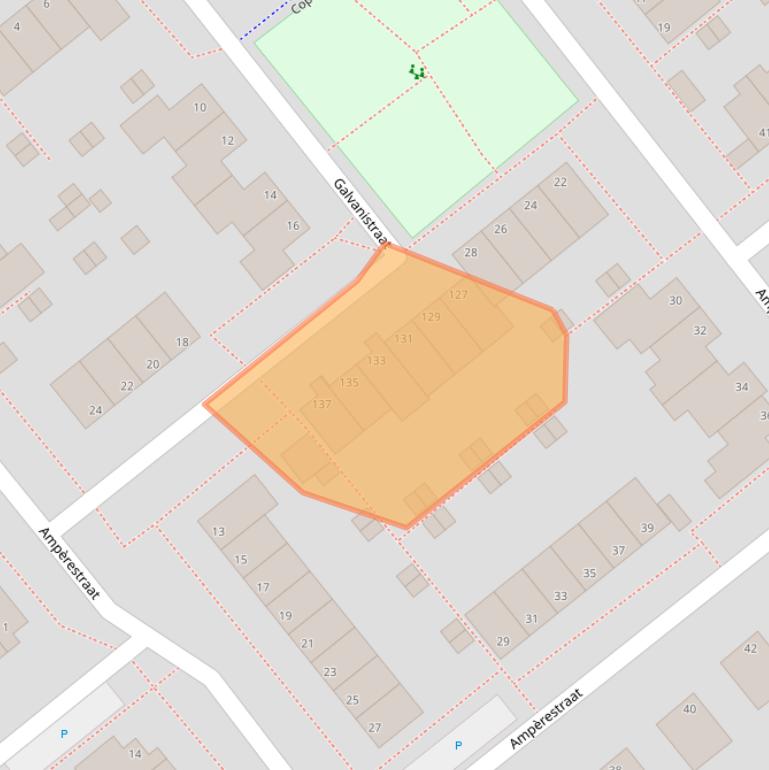 Kaart van postcodegebied 1433LZ.