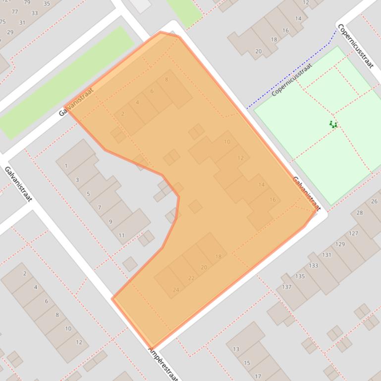 Kaart van postcodegebied 1433MA.