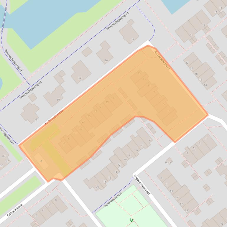 Kaart van postcodegebied 1433ME.