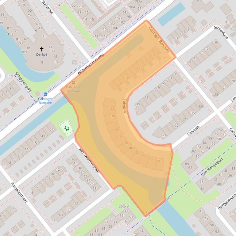 Kaart van postcodegebied 1433NH.